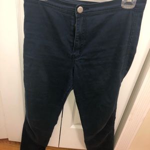 Navy blue high waisted pants